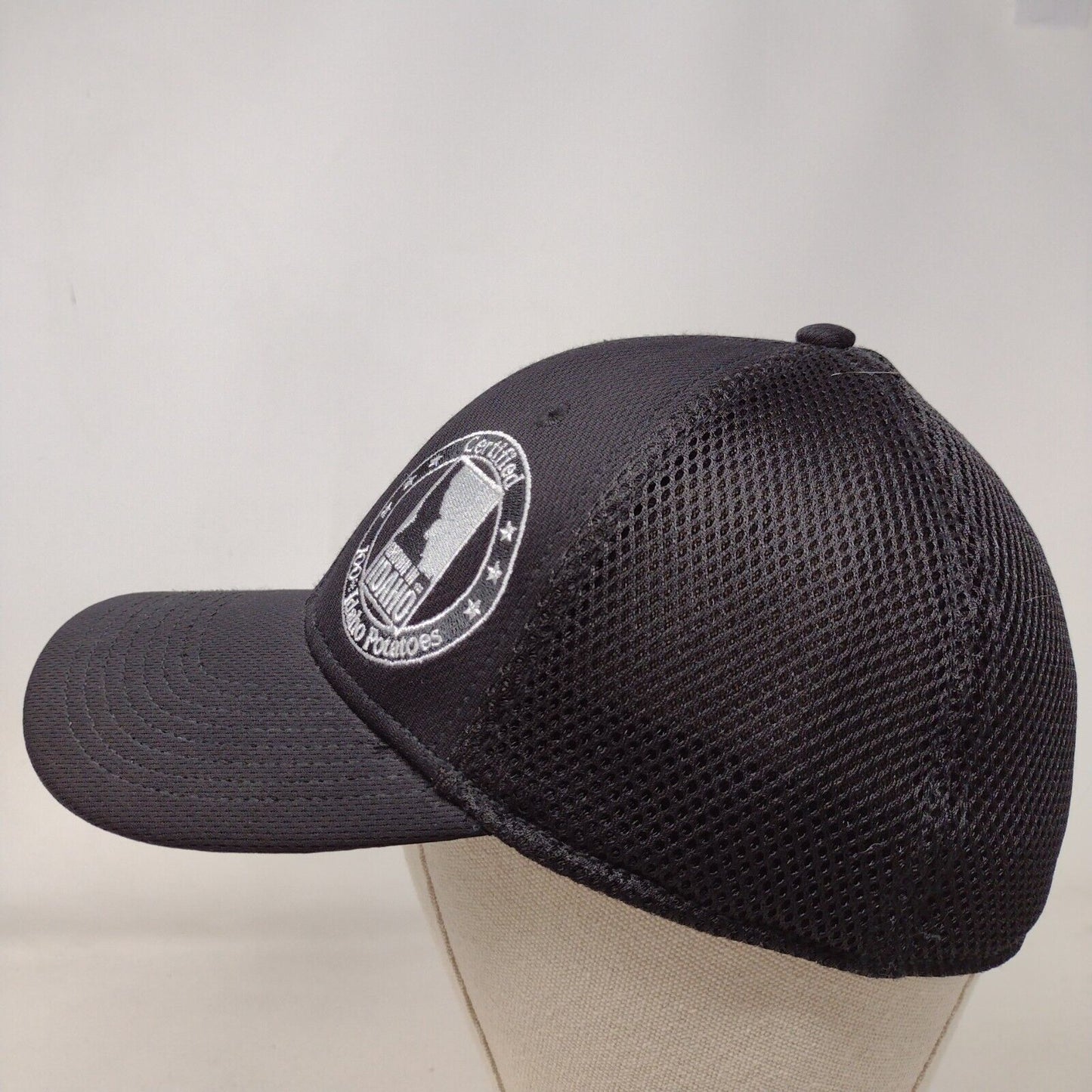 Certified 100% Idaho Potatoes Fitted Hat Black L/XL Solid Embroidered