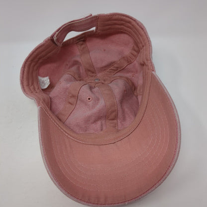 Unbranded Strapback Hat Pink One Size Adjustable Vented Holes 6 Panel Blank