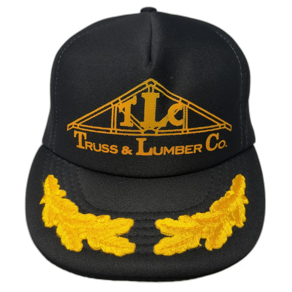 Designer Award Cap 5 Panel Black Hat L TLC Truss & Lumber Co Snapback Scrambled