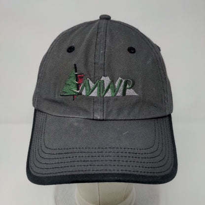 MWP Strapback Hat Gray OSFA Adjustable Embroidered Vented Holes Port Authority