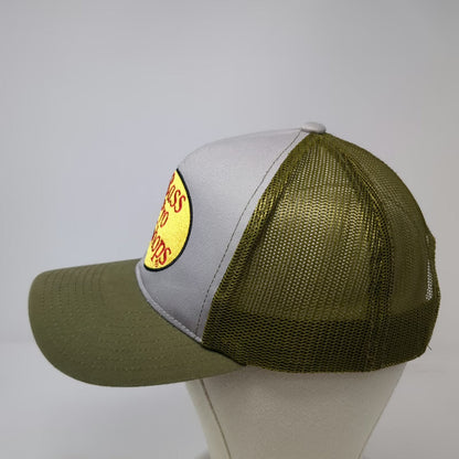 Bass Pro Shops Trucker Hat Green One Size Mesh Back Snapback Fish Patch Logo