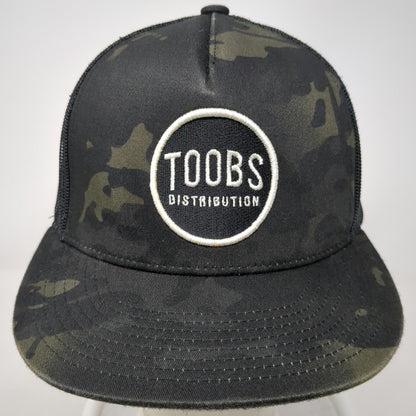 Yupoong Trucker Hat Black One Size Mesh Multicam Flat Bill TOOBS Distribution