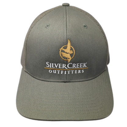 Richardson Trucker Hat Green Gold White One Size Mesh Back Snapback Silver Creek
