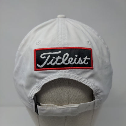 Titleist Strapback Golf Hat White OSFA Adjustable Embroidered 6 Panel