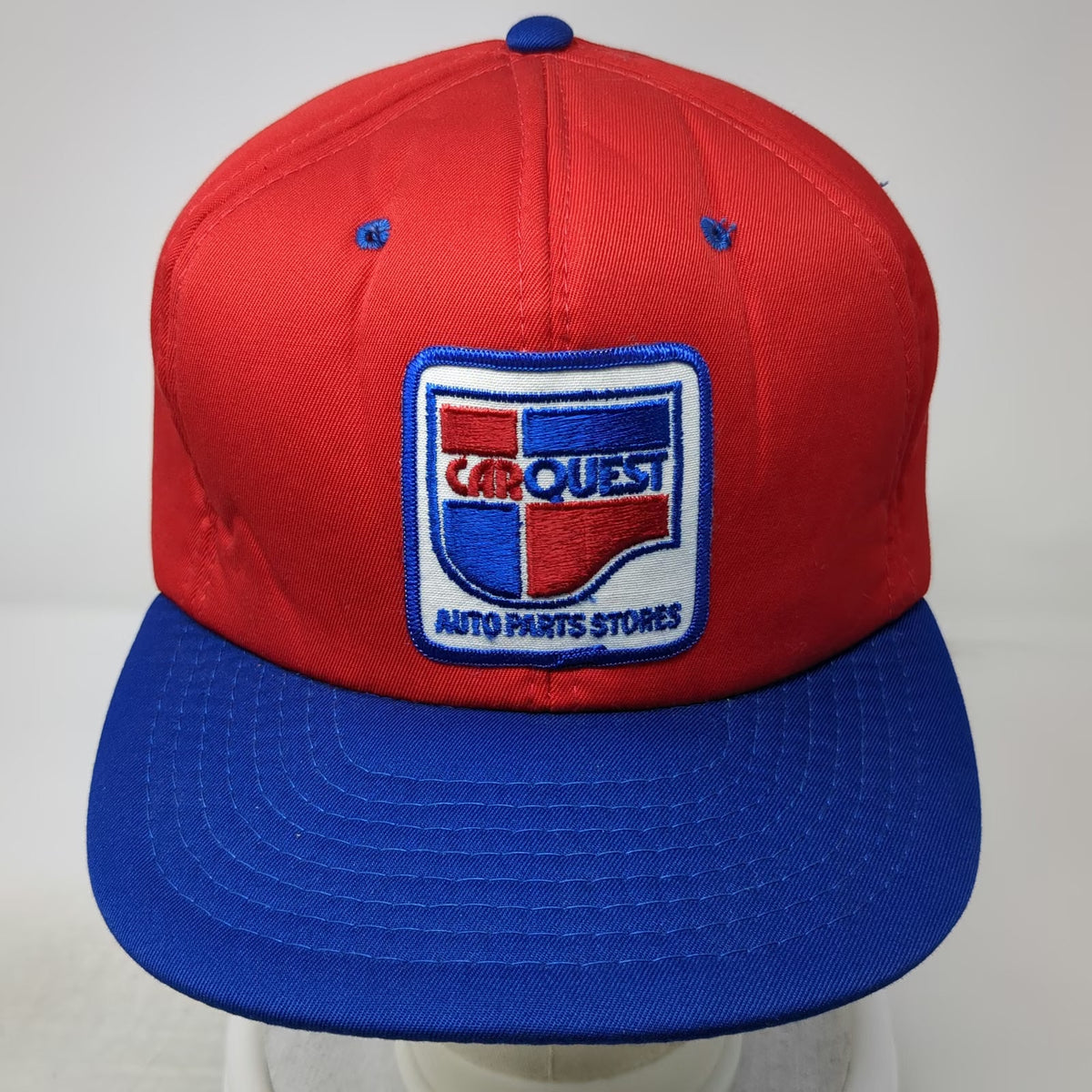 Sports Specialties Carquest Auto Parts Red Blue Snapback Hat Logo Patch Vintage