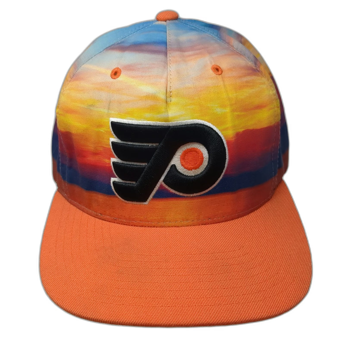 Mitchell & Ness Philadelphia Flyers NHL 5 Panel One Size Orange Blue Sunset Hat