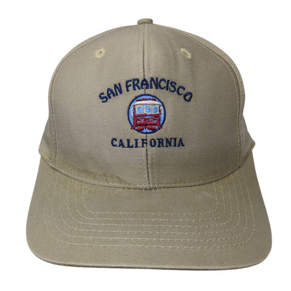 San Francisco California Snapback Hat Brown One Size Solid Adjustable