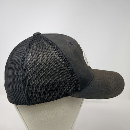 Yupoong Baseball Cap Black One Size Mesh Flexfit Curved Brim Embroidered CAF hat