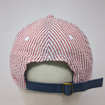 American Flag Slideback Hat Multi One Size Seersucker Striped Infinity
