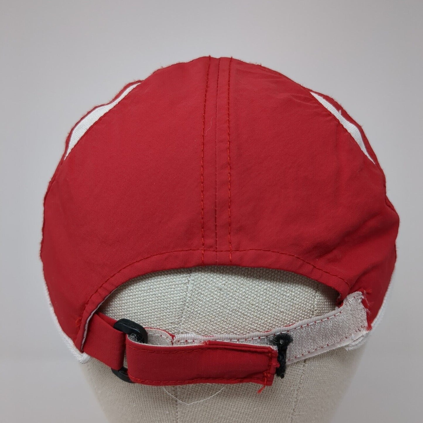 Athletic Works Strapback Hat Red One Size Adjustable Breathable Mesh Blank