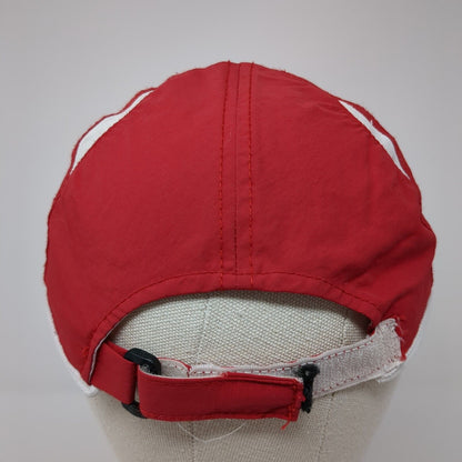 Athletic Works Strapback Hat Red One Size Adjustable Breathable Mesh Blank