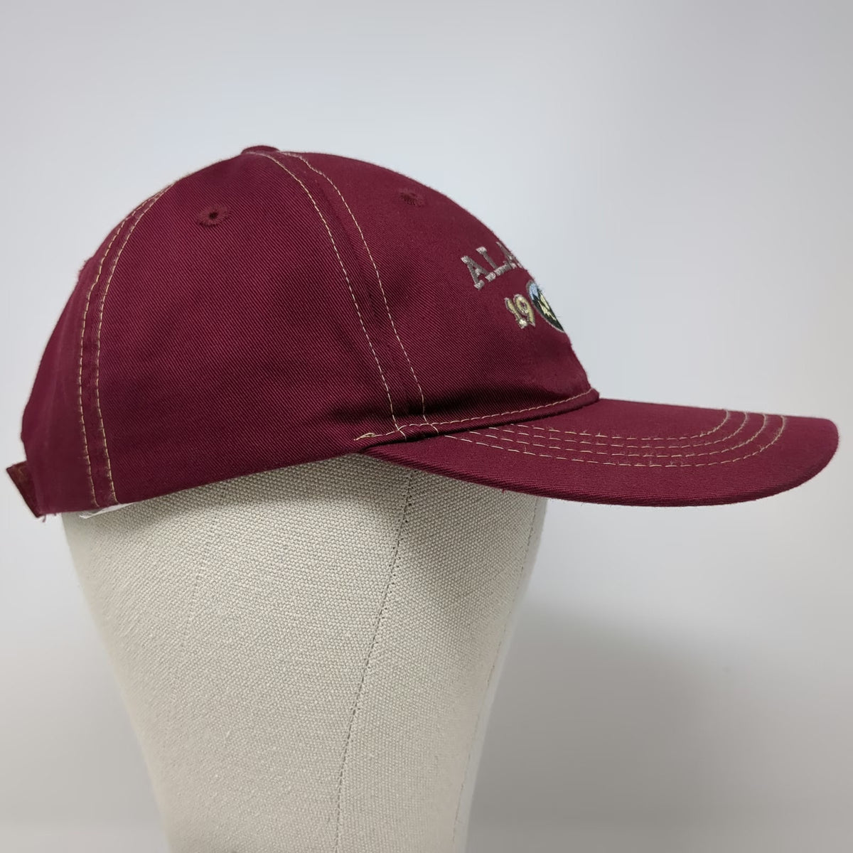 Ace USA Baseball Cap Red One Size Alaska 1959 Mountain Contrast Stitch Hat