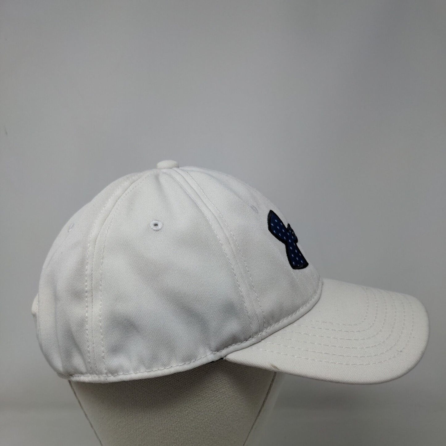 Under Armour Snapback Hat Cream OSFA Adjustable Embroidered Patriotic 6 Panel