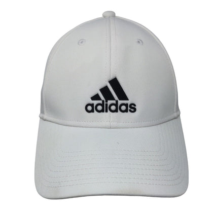 Adidas Decision Strapback Hat White OSFM Solid Aeroready 3 Stripes