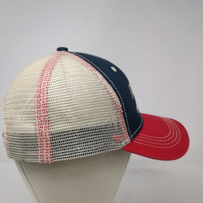 H3 Headwear Trucker Hat Blue Red Chevrolet Logo Mesh One Size Snapback