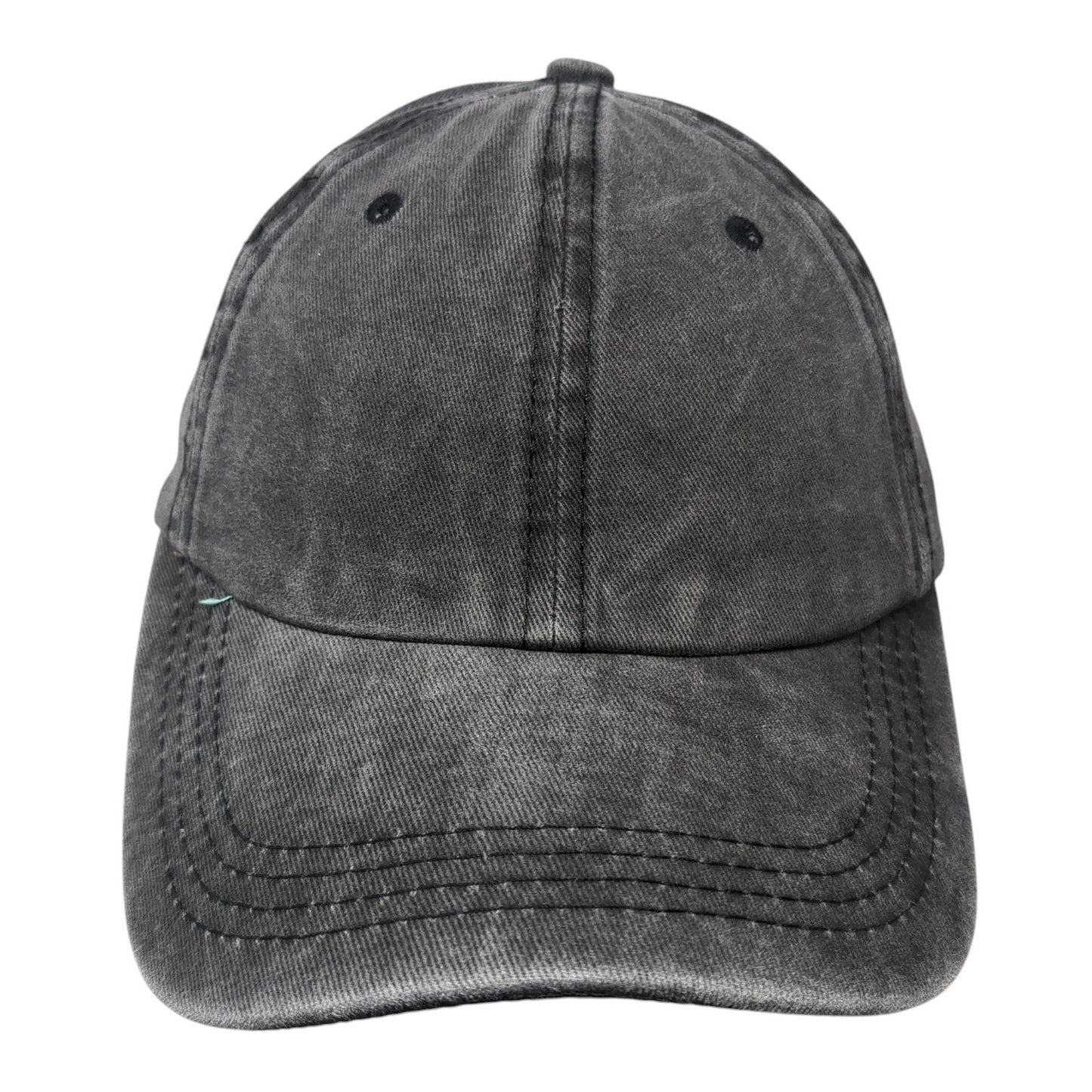 Unbranded Slideback Hat Gray One Size Adjustable Ponytail Blank Solid