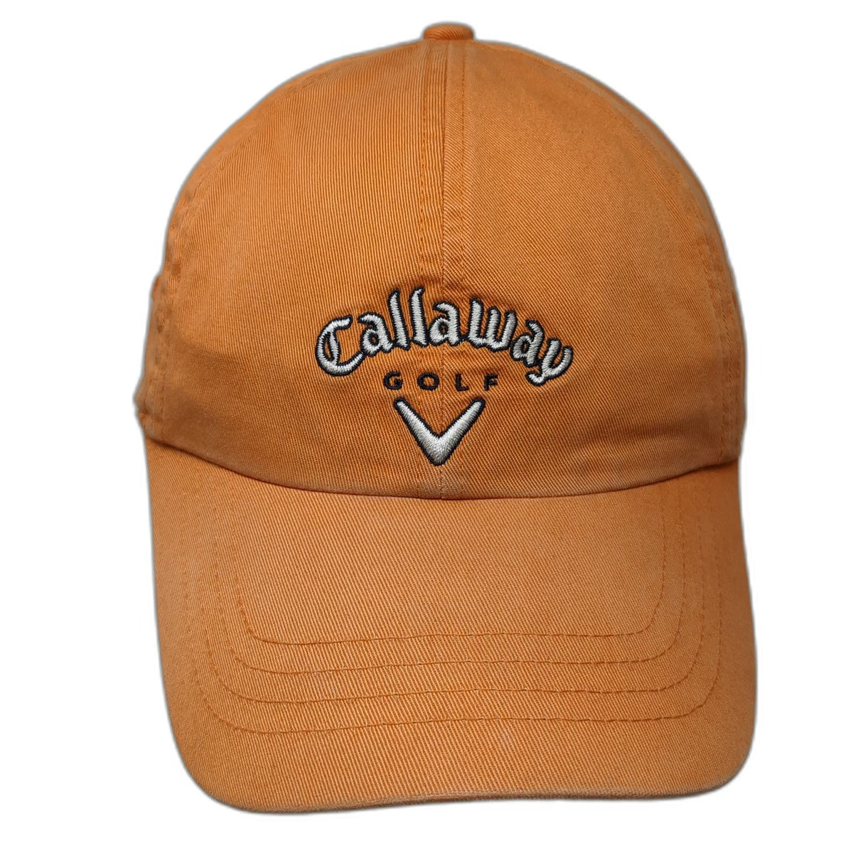 Callaway Baseball Cap Orange One Size Embroidered Golf Logo Slideback Strap Hat