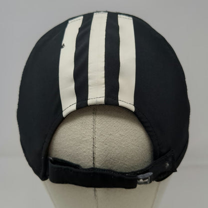Adidas Baseball Cap Black One Size Trefoil Logo 3-Stripes Strapback Hat