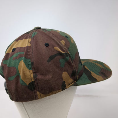 Yupoong Snapback Hat Green Black Brown One Size Western Collective Camo Mountain