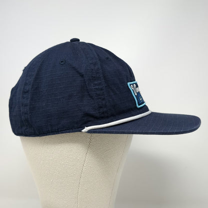 Vineyard Vines Snapback Blue One Size Rope Cotton Whale Patch Script Logo Hat