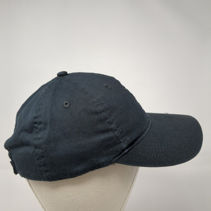 Team Deeper Strapback Hat Black Graphic Spell Out Logo 100% Cotton Adjustable