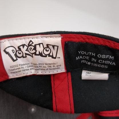 Pokemon Poke Ball snapback Hat Multi Youth OSFM Embroidered Colorblock