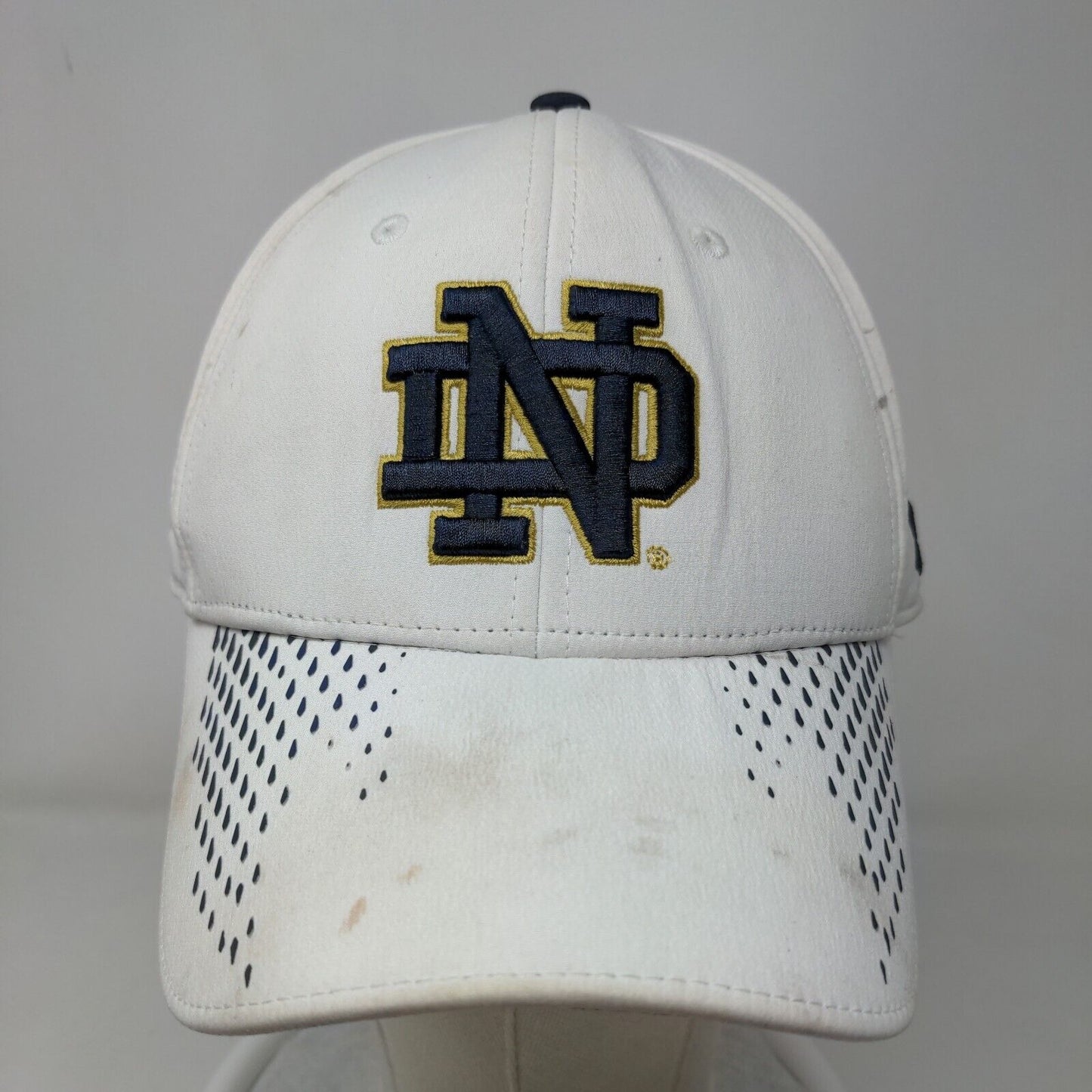 Under Armour Men's Slideback Hat White Size OSFA Embroidered Notre Dame Logo