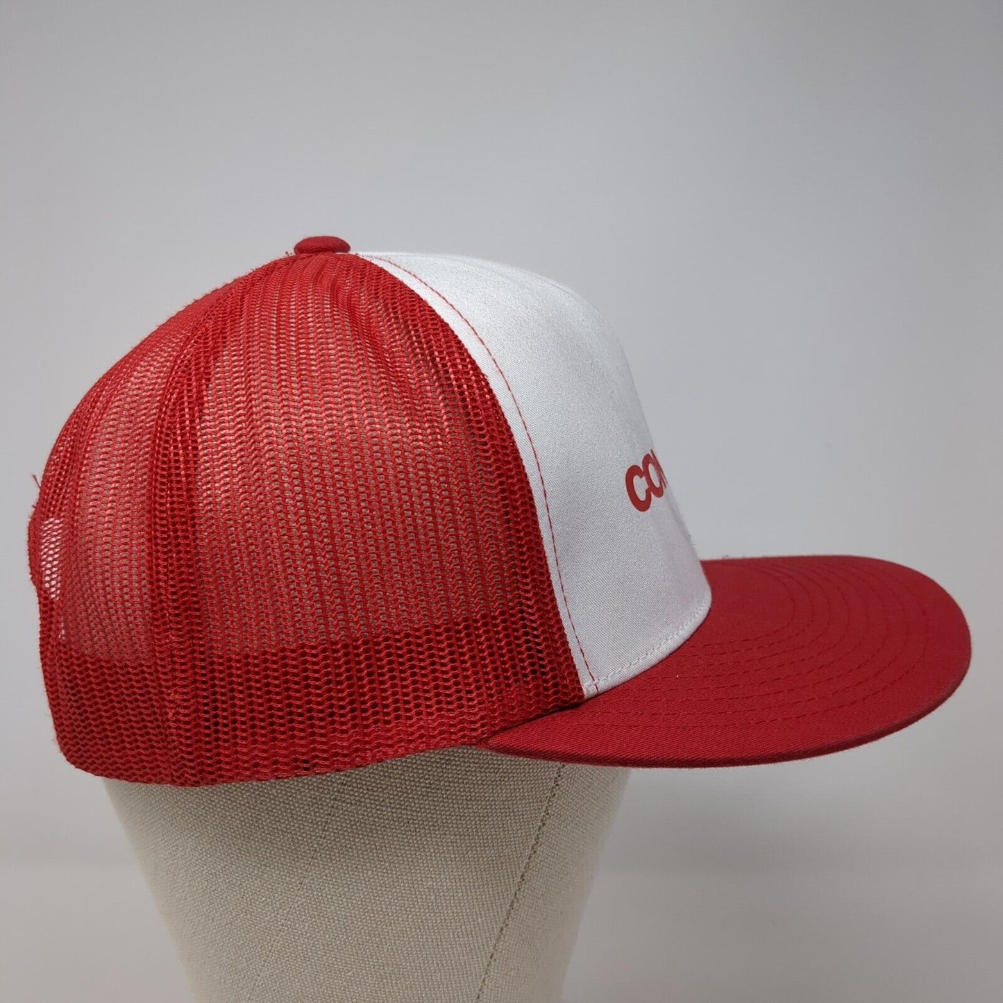 Comrade Snapback Mesh Back Trucker Hat Red One Size Colorblock Yupoong