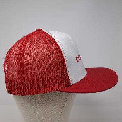 Comrade Snapback Mesh Back Trucker Hat Red One Size Colorblock Yupoong
