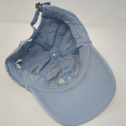 Tri Delta Slideback Hat Blue One Size Adjustable Embroidered 6 Panel Cotton