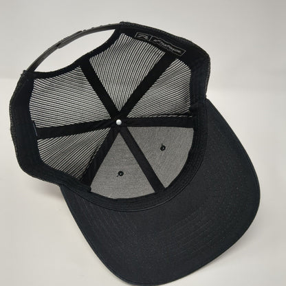 SRF Snapback Trucker Hat Black One Size Adjustable Mesh Back 6 Panel Richardson