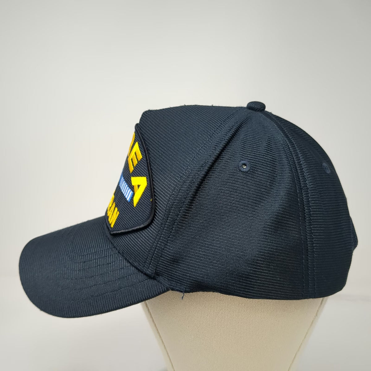 Eagle Crest 5 Panel Hat Blue One Size Korea Veteran Service Ribbon Snapback USA