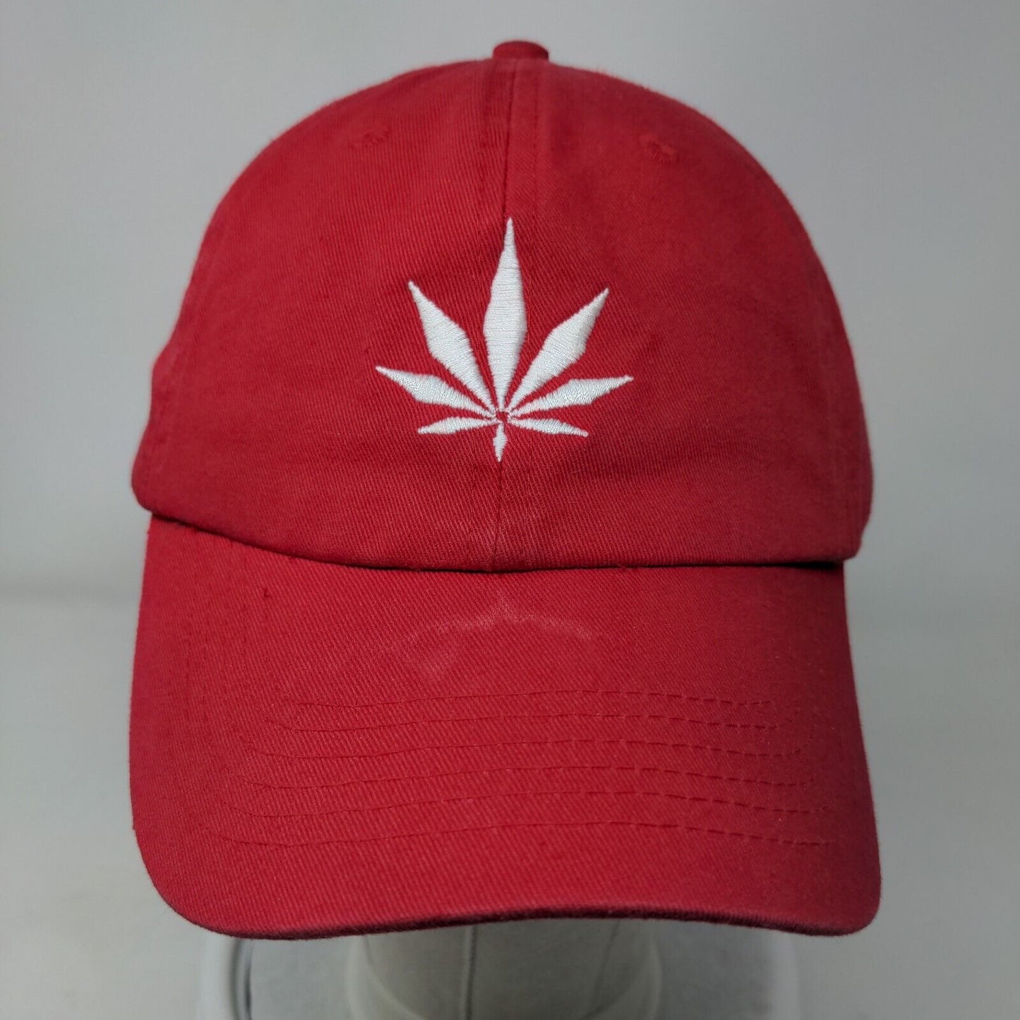 Geo Leaf MedMen Slideback Hat Red One Size Embroidered Apollo