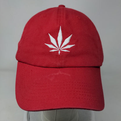 Geo Leaf MedMen Slideback Hat Red One Size Embroidered Apollo