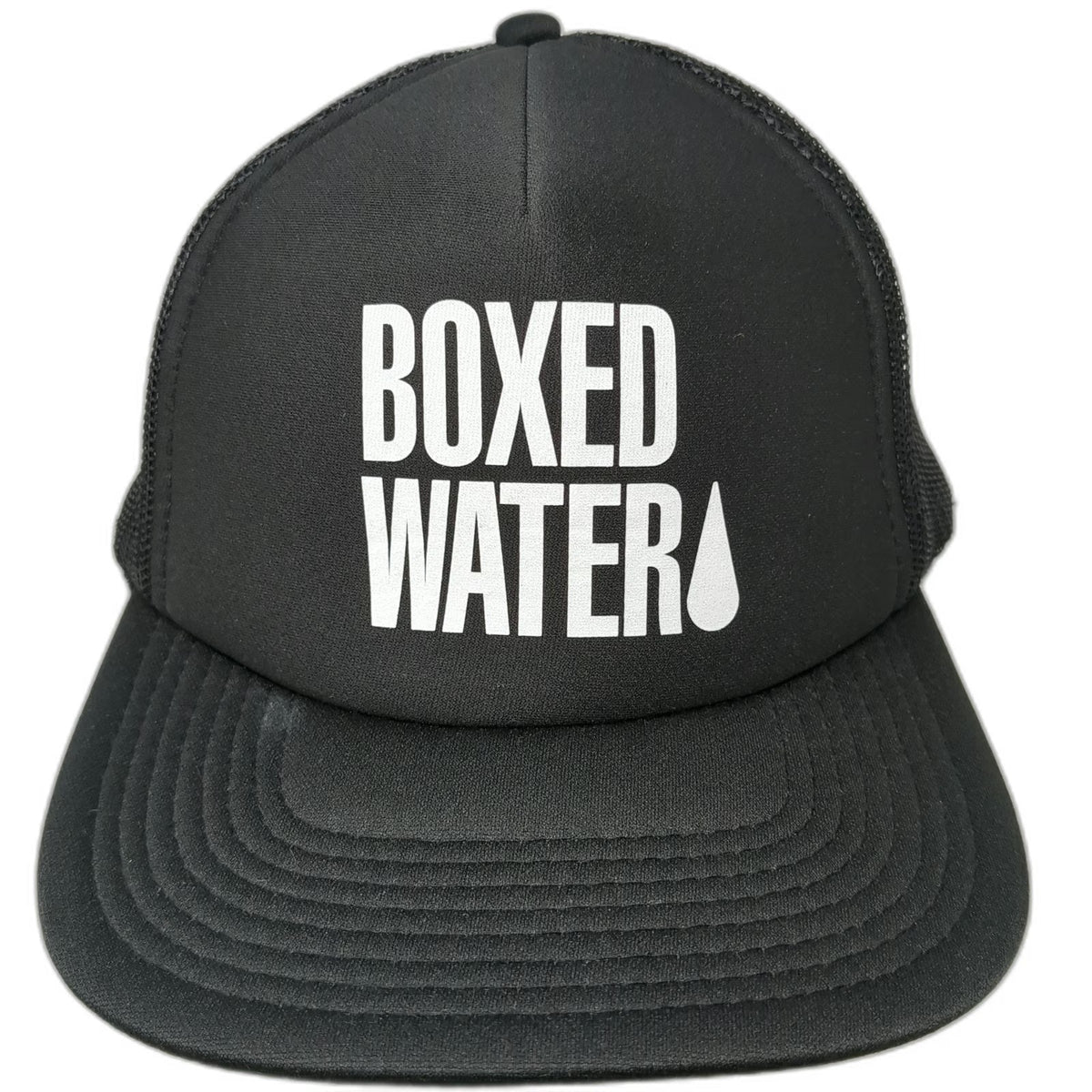 Otto Trucker Hat Black One Size Boxed Water Graphic Mesh Back Snapback Foam