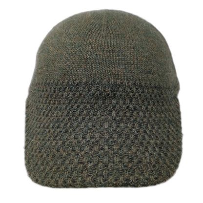 Mont-bell Baseball Cap Green M 100% Wool Knit Visor Warm Winter Hiking Sport Hat