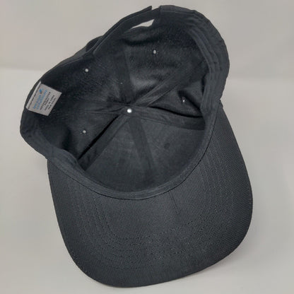 Image Solutions Strapback Hat Black OSFA Adjustable Embroidered 6 Panel