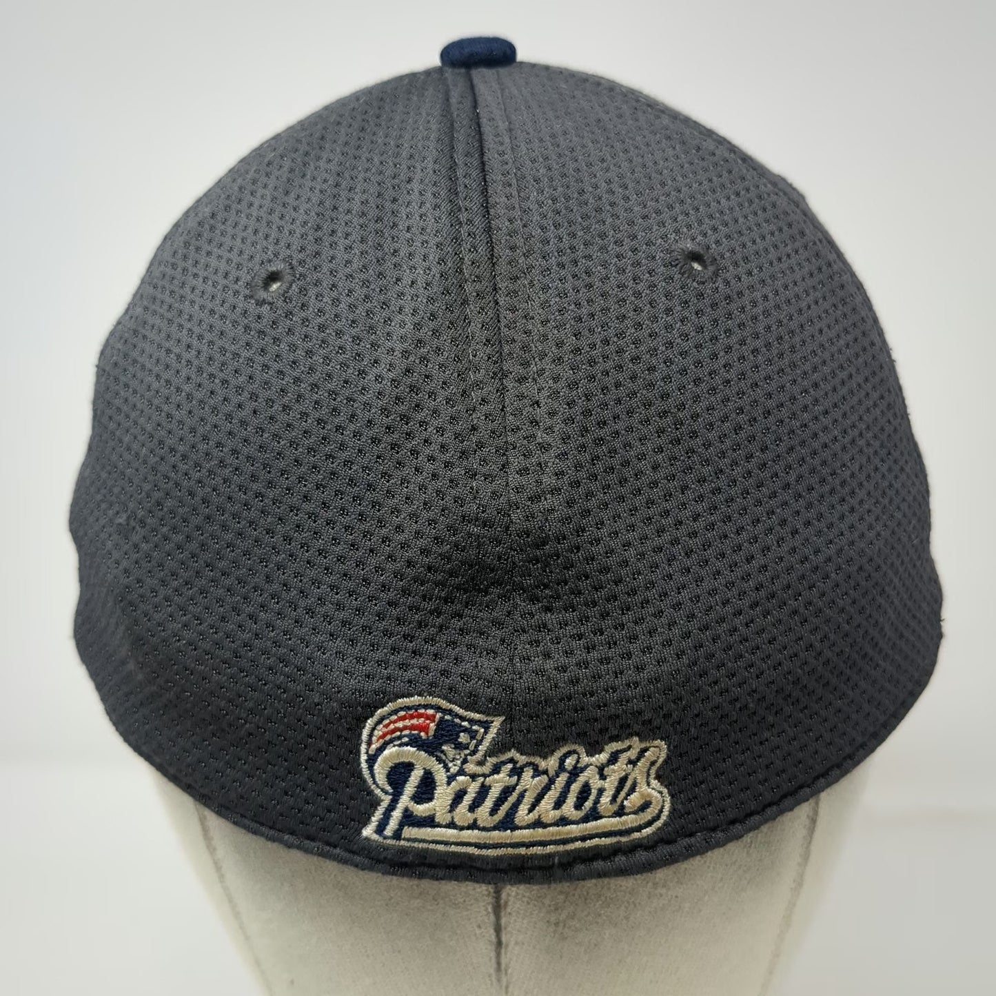 New Era New England Patriots NFL Cap Gray Blue Red M 39THIRTY Stretch Fit Hat