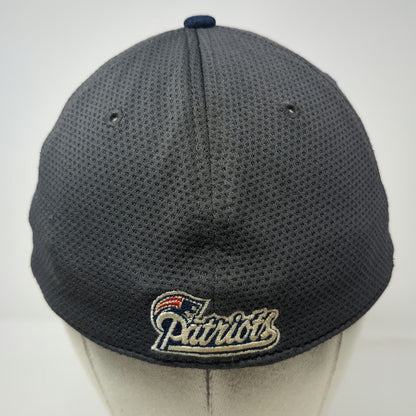 New Era New England Patriots NFL Cap Gray Blue Red M 39THIRTY Stretch Fit Hat
