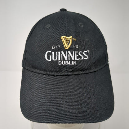 Guinness Dublin Est 1759 Slideback Hat Black 59cm Adjustable Embroidered