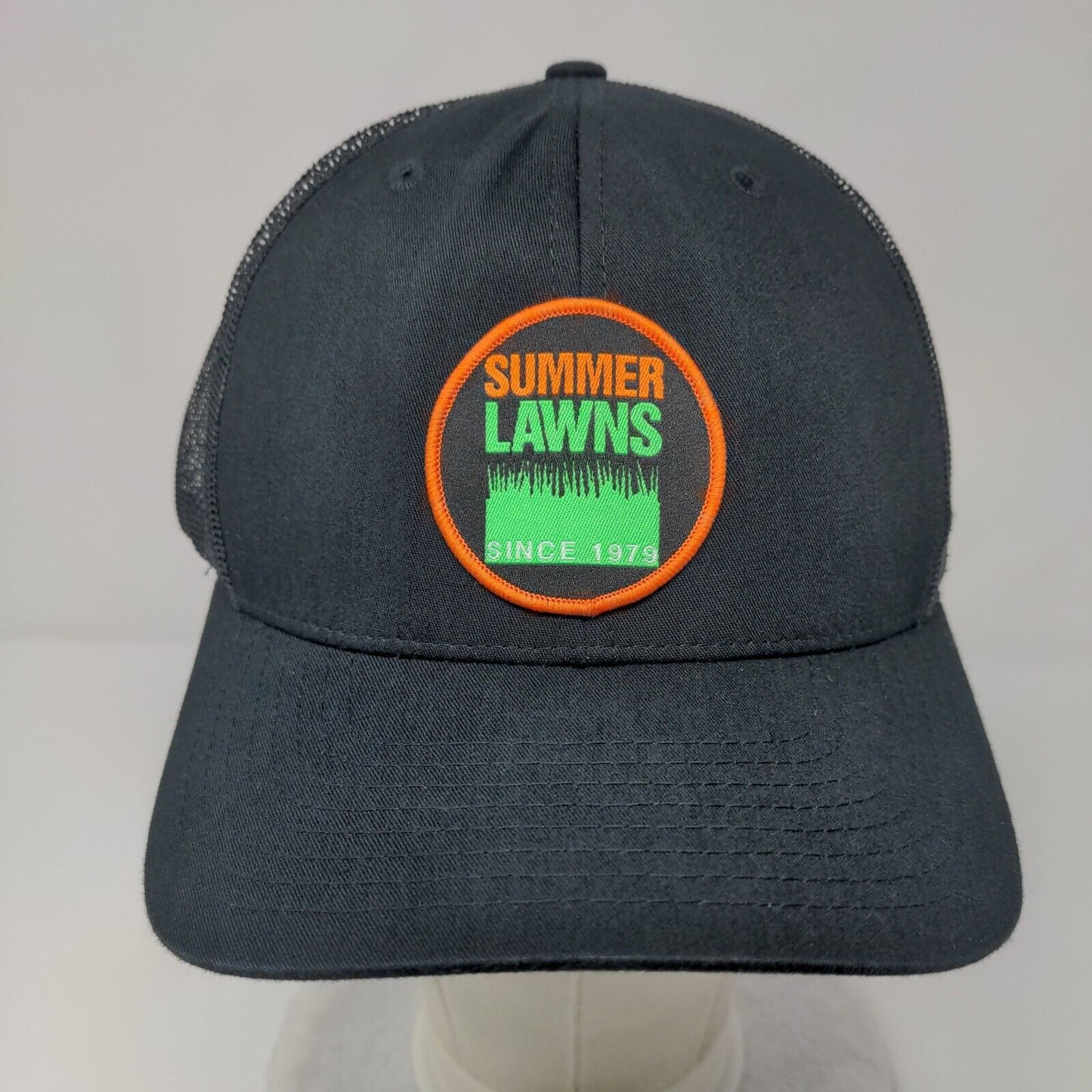 Summer Lawns Snapback Mesh Back Trucker Hat Black OSFA Richardson