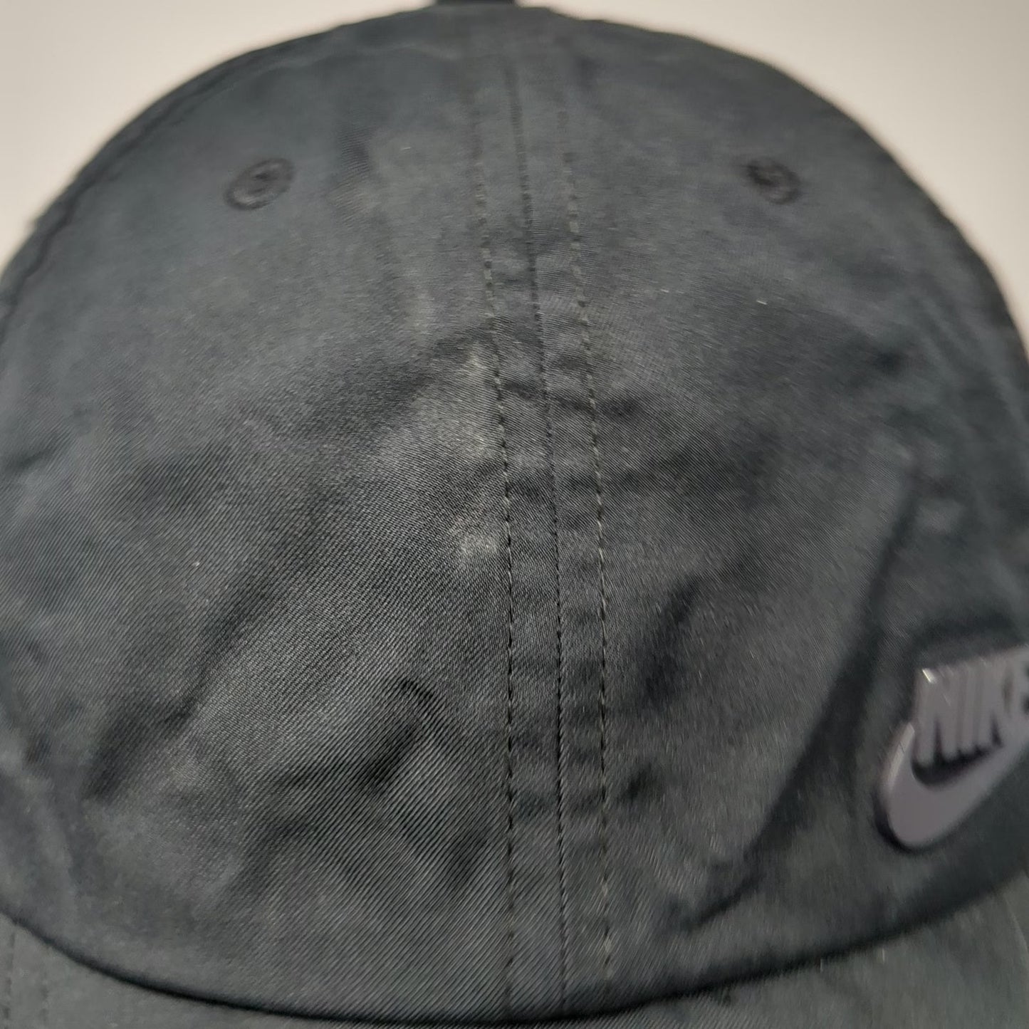 Nike Baseball Cap Black One Size Heritage86 Raised Logo Recycled Polyester Hat