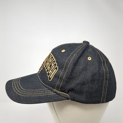 San Francisco SF Strapback Hat Blue One Size Adjustable Embroidered Lanza Cotton