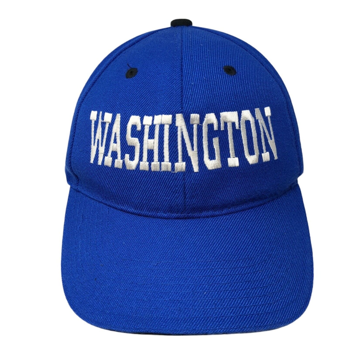Washington Strapback Hat Blue One Size Adjustable Embroidered 6 Panel