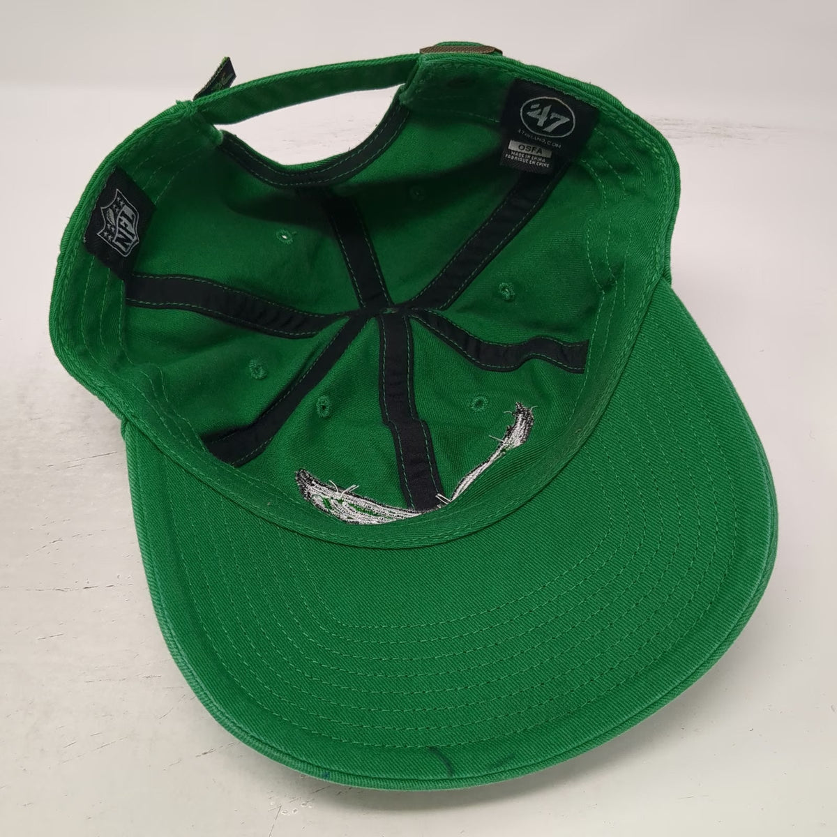 Philadelphia Eagles NFL '47 Green One Size Hat Slideback Embroidered Logo Shield