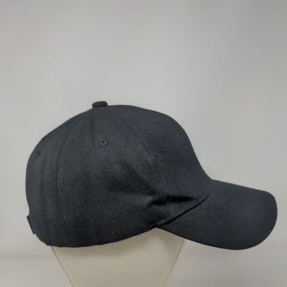 Snurkey Strapback Hat Black One Size Adjustable Vented Holes 6 Panel