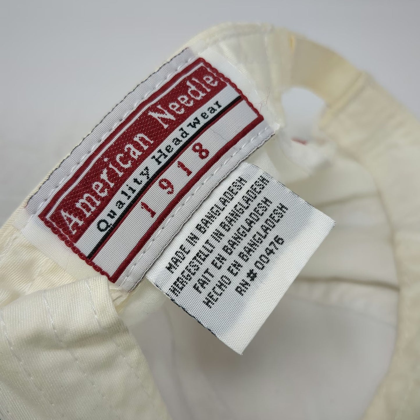 American Needle White Baseball Cap One Size Vineyards CC Naples Green Underbrim