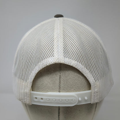 Yupoong Trucker Hat Gray White One Size Crown Royal Embroidered Mesh Snapback