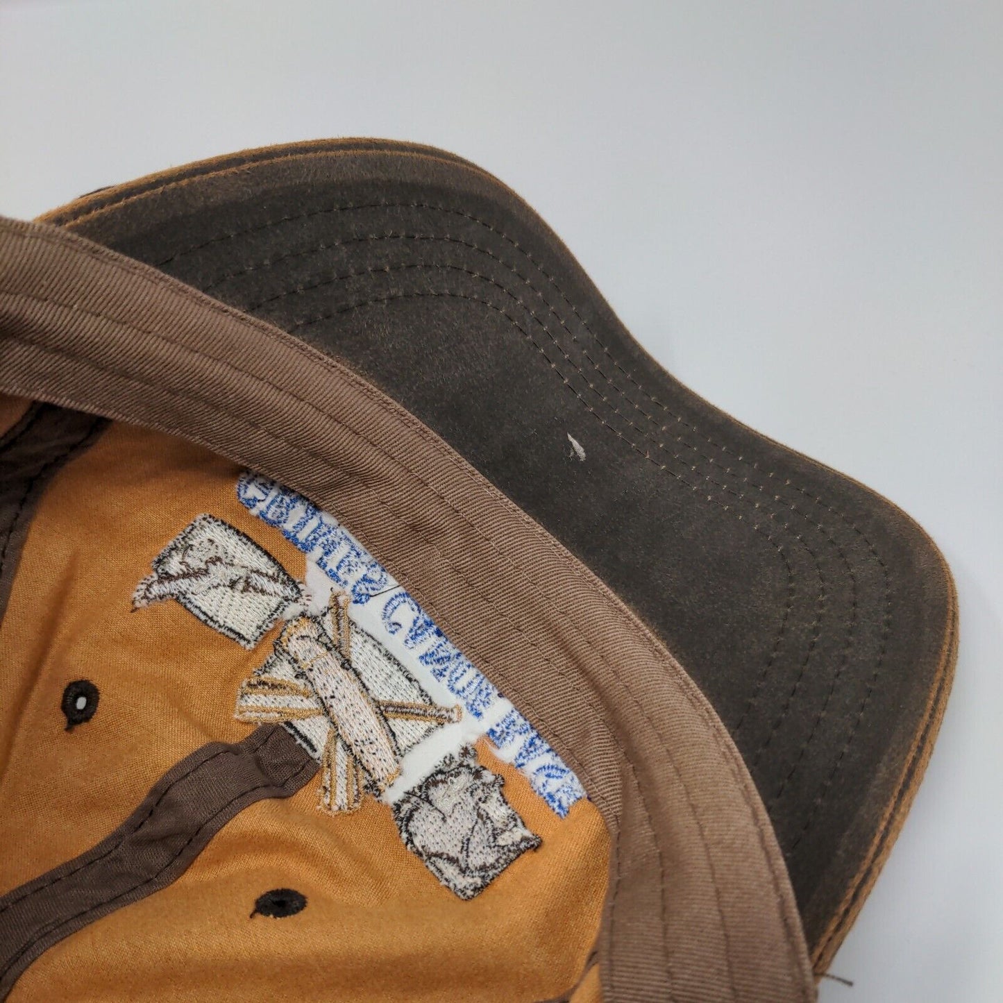 Grimes Canoe Base On The Buffalo Strapback Hat Brown OSFA Embroidered