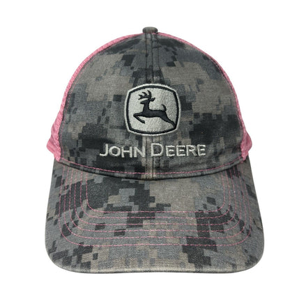 John Deere Snapback Trucker Hat Camouflage OS Adjustable Embroidered Mesh Back